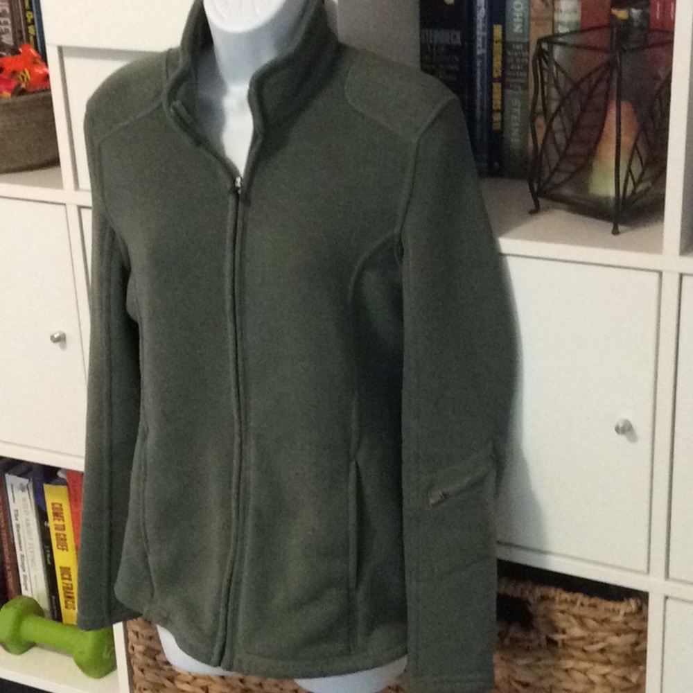 REI Olive Green Fleece Full-Zip Jacket